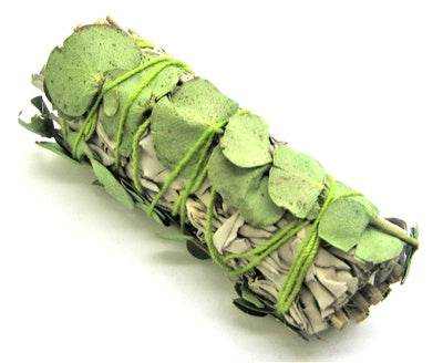 Eucalyptus with White Sage Smudge Stick (4 in.)