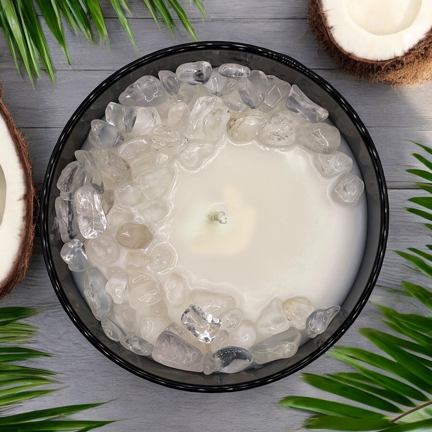 Crown Chakra Crystal Candle, 10oz