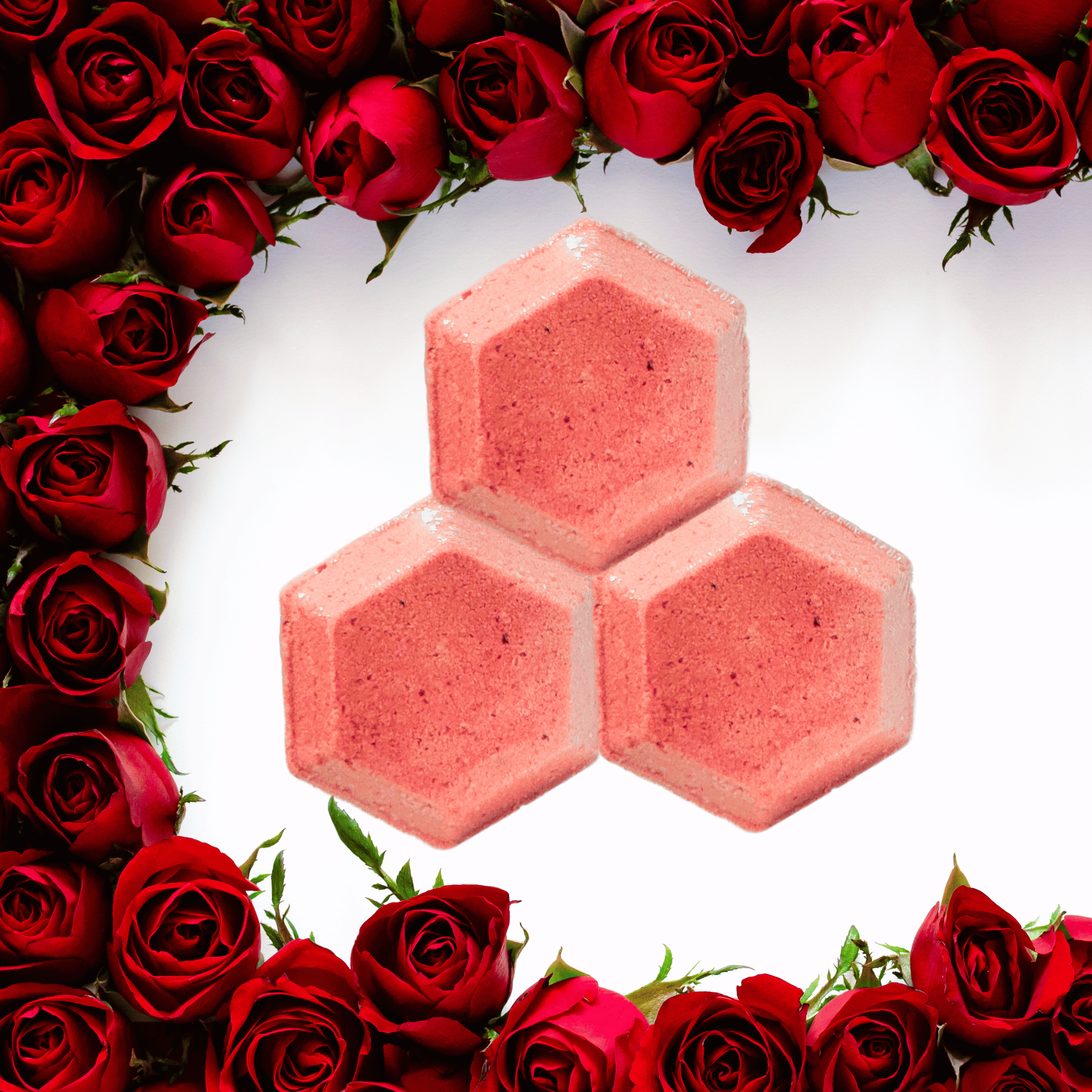 Red Roses Natural Aromatherapy Relaxing Shower Steamers with Menthol | 3.7 oz