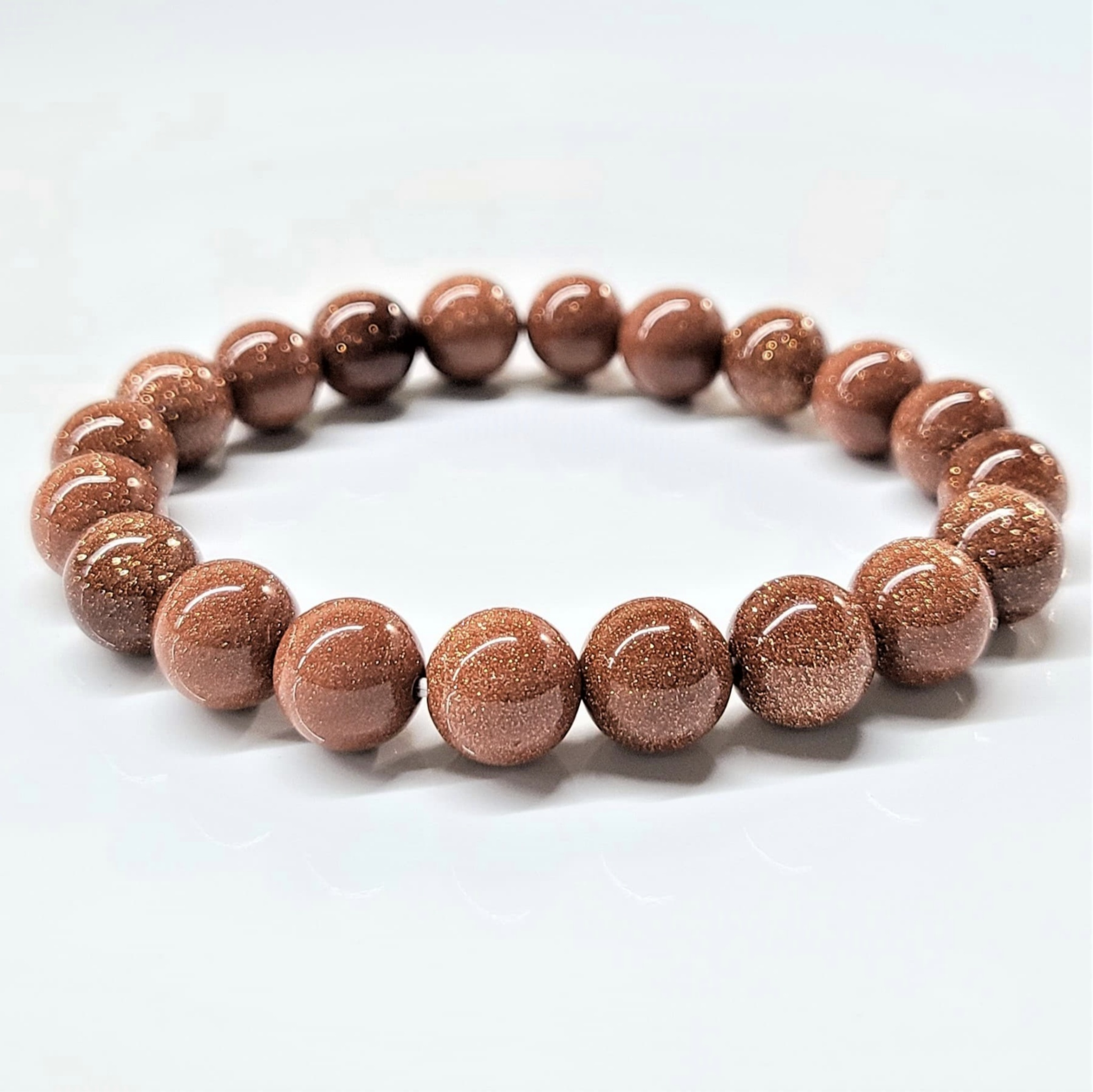 Goldstone Round Bead Bracelet - Divine Thread