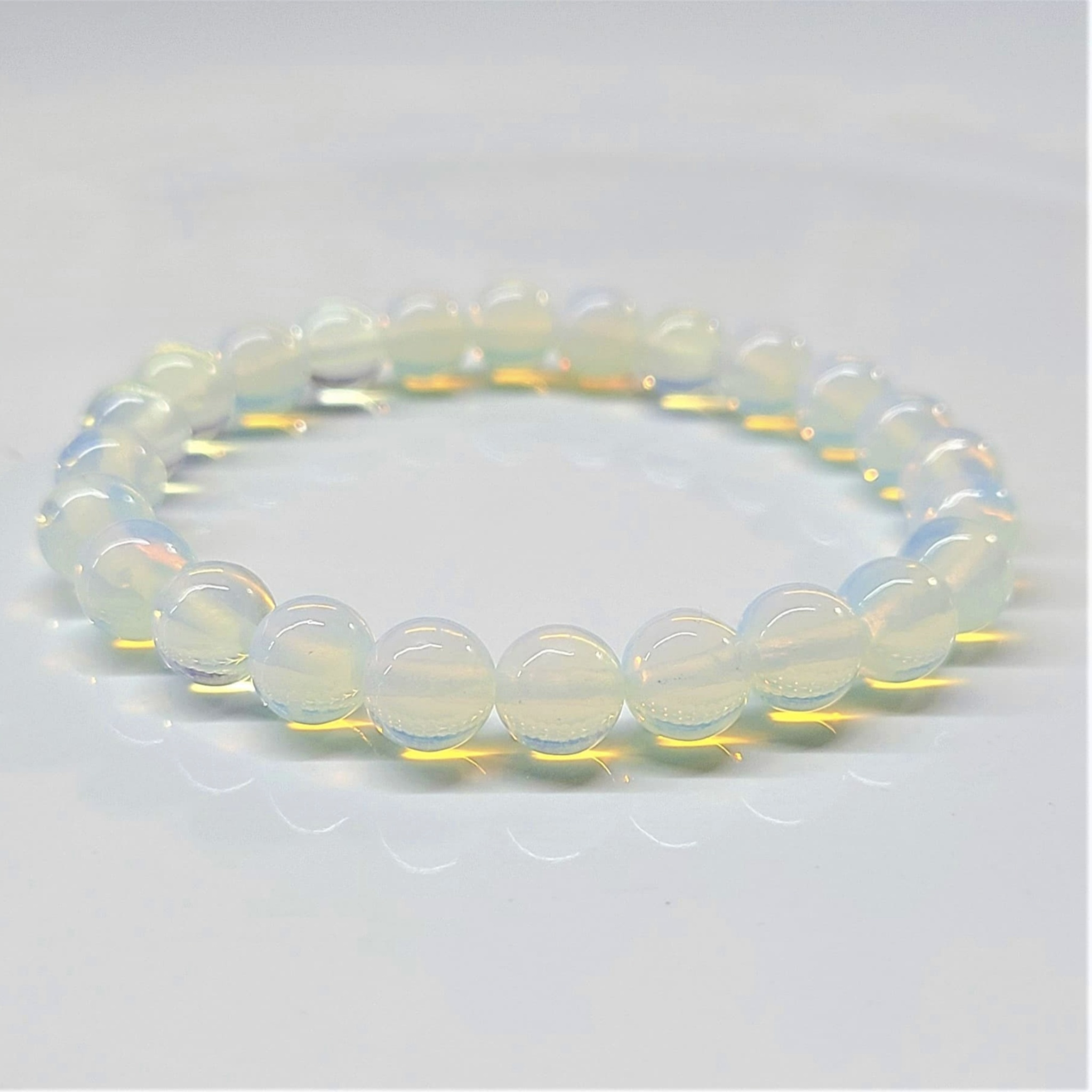 Opalite Round Bead Bracelet - Persistent Strength