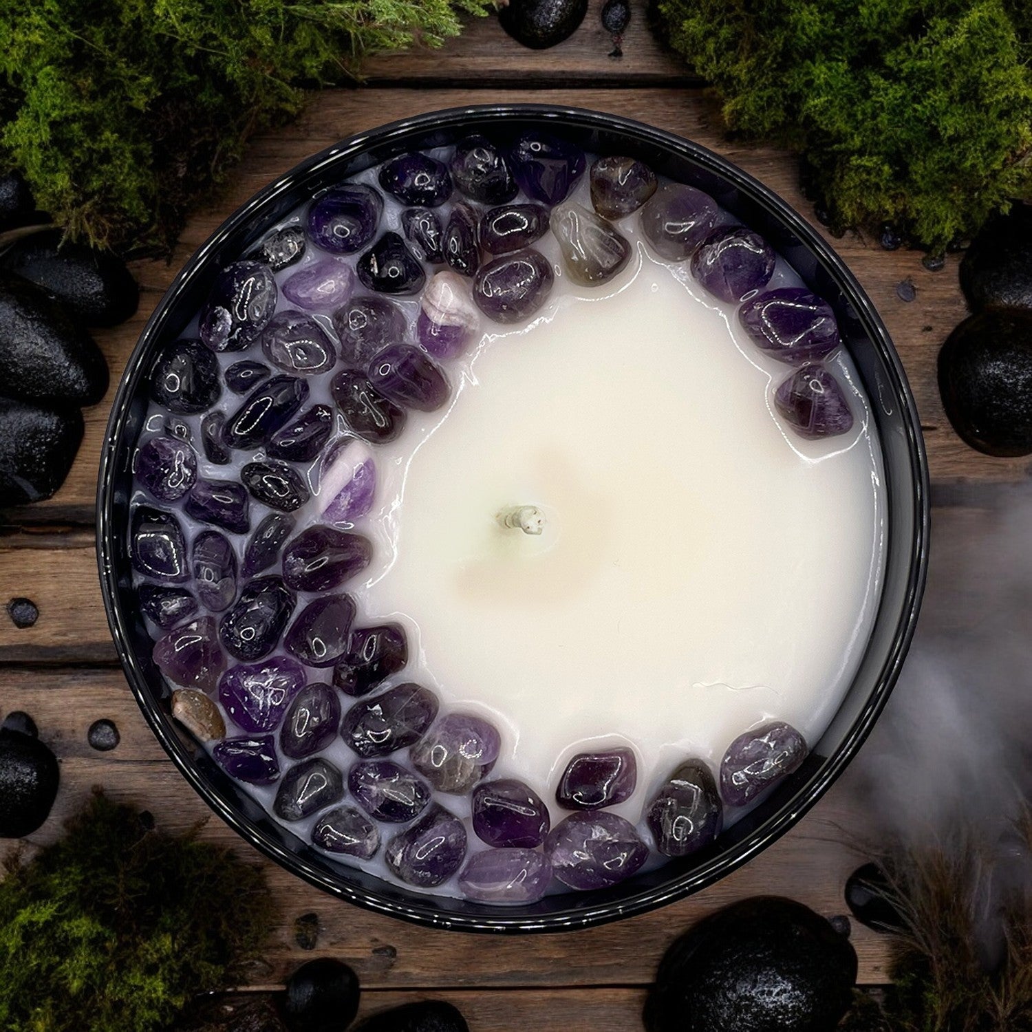 Third-Eye Chakra Crystal Candle, 10oz