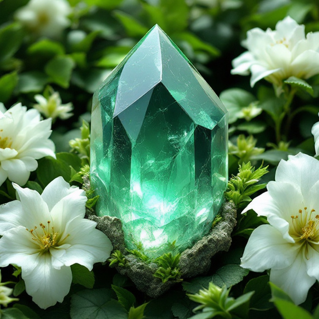 Heart Chakra Crystal Candle, 10oz