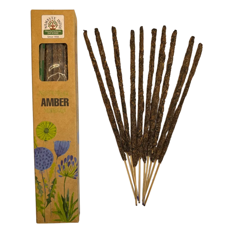 Natural Amber - Masala Incense Stick - Namaste India