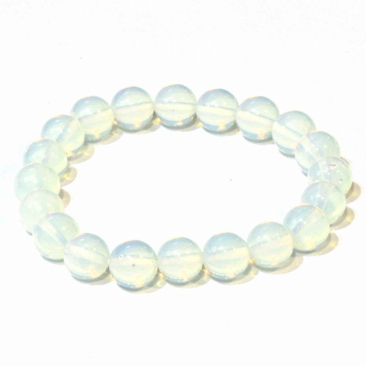 Opalite Round Bead Bracelet - Persistent Strength