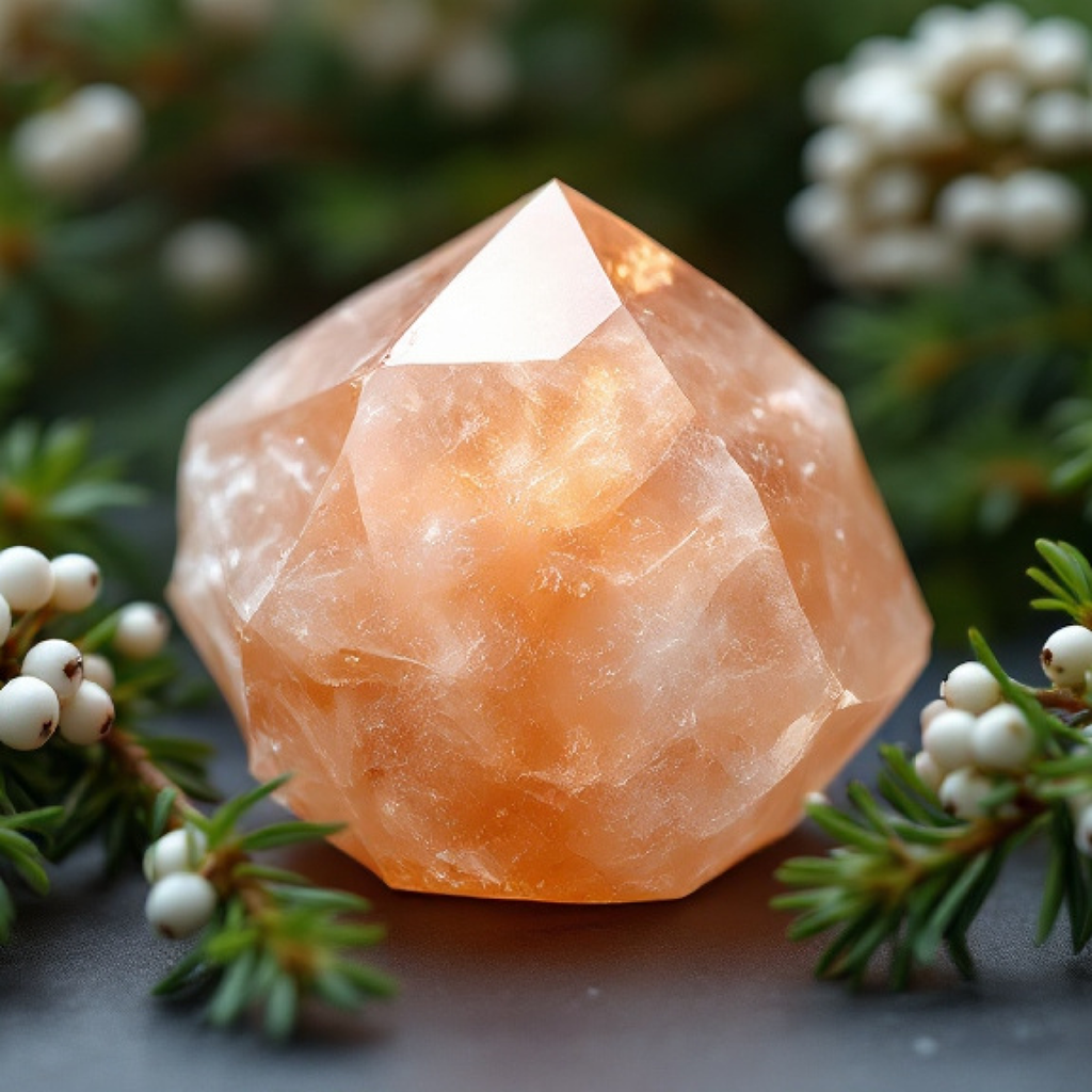 Sacral Chakra Crystal Candle, 10oz